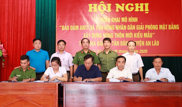 Xã Tân Dân (An Lão) Triển khai mô hình “Bảo đảm ANTT và vận động nhân dân giải phóng mặt bằng xây dựng nông thôn mới kiểu mẫu”